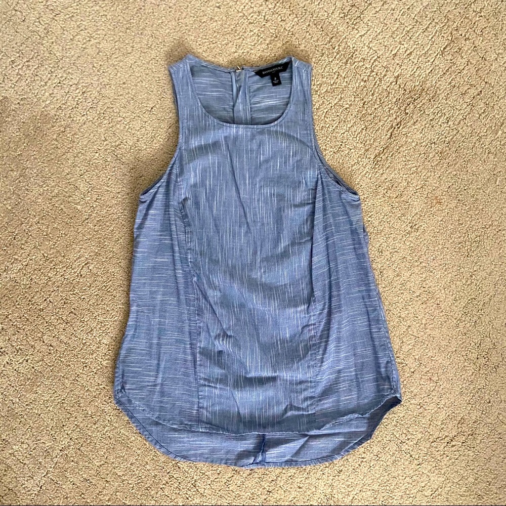 Banana Republic Womens Chambray Sleeveless Tank